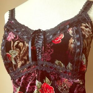 COPY - Velvet and lace top